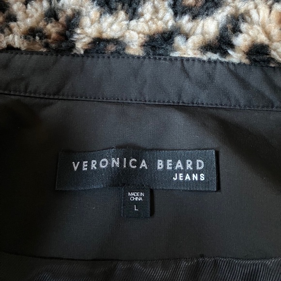 Veronica Beard Anita Faux Fur Leopard Biker Jacket L - Picture 7 of 8